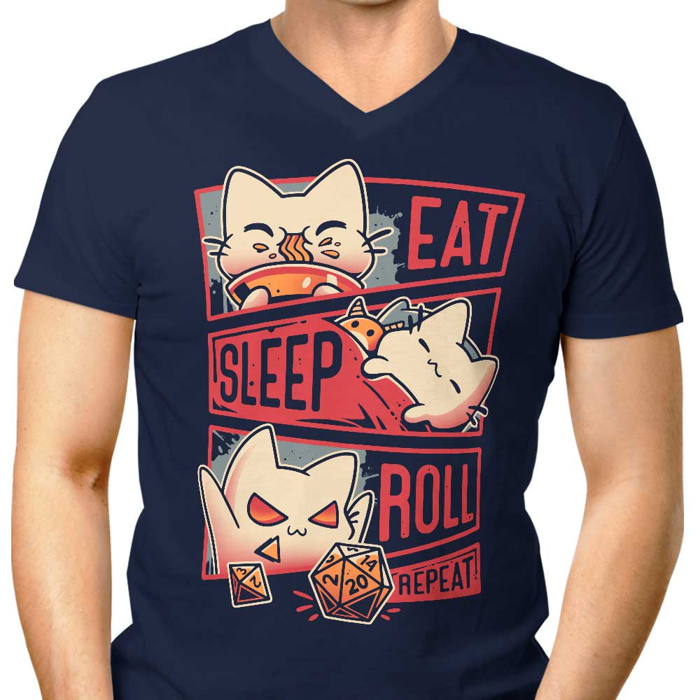 Men's Fashionable V-Neck Roleplayer Routine T-Shirt