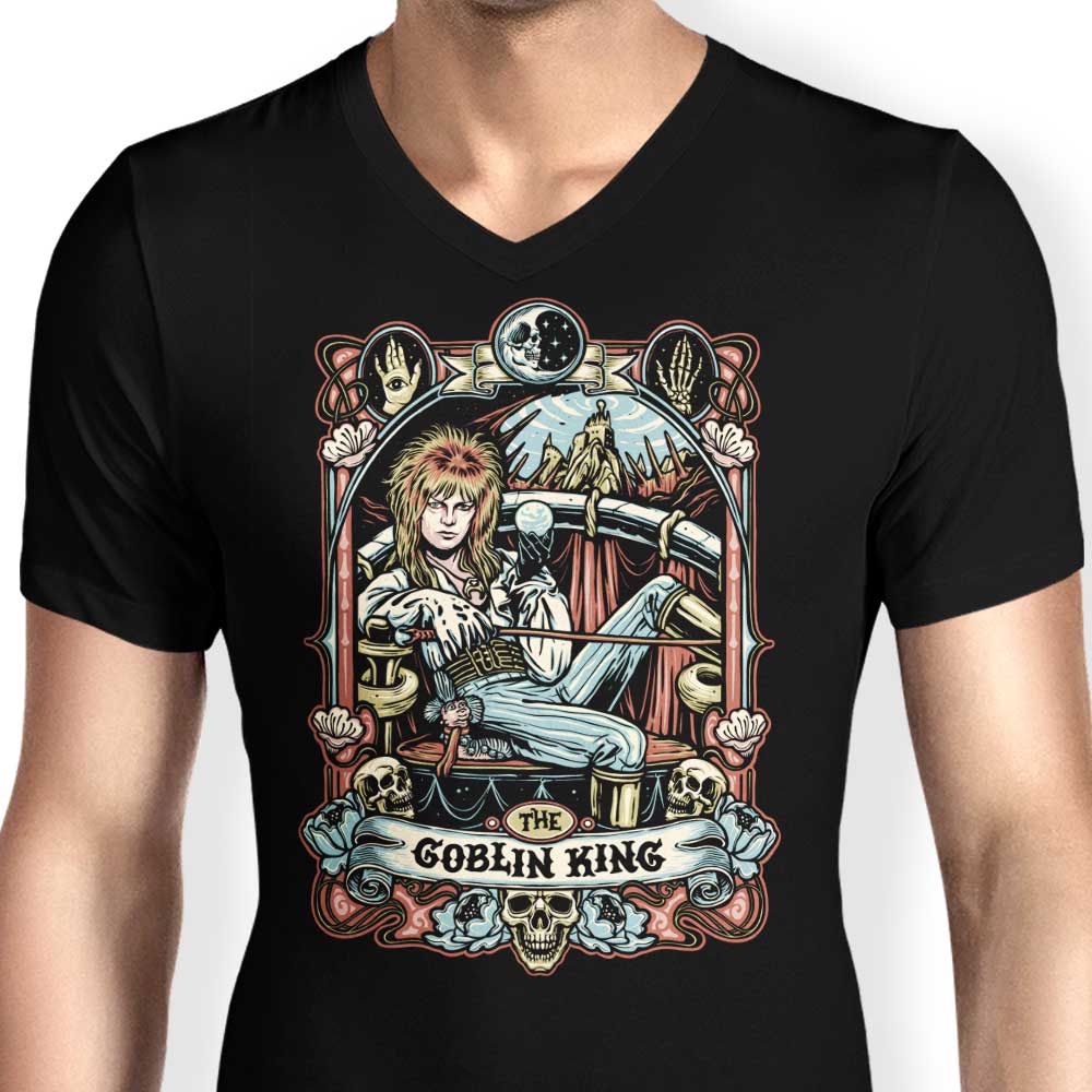 Men's V-Neck T-Shirt Inspired by The Goblin King