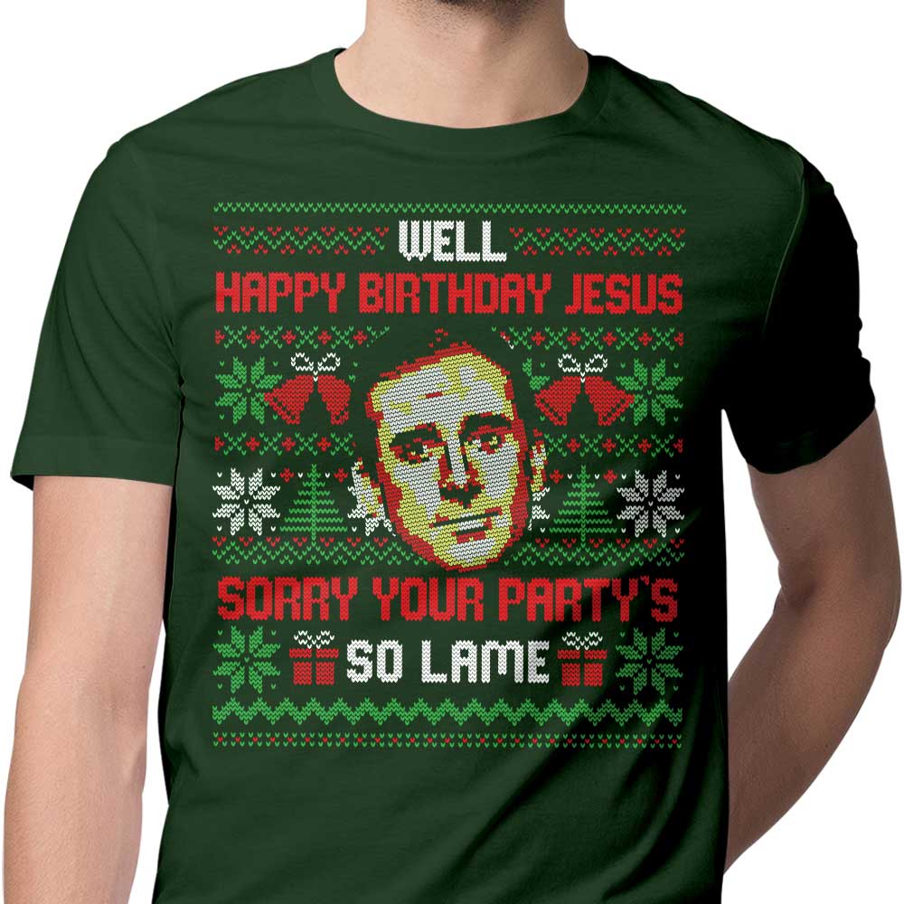 Elegant 'Happy Birthday Jesus' Men's Apparel for Various Occasions