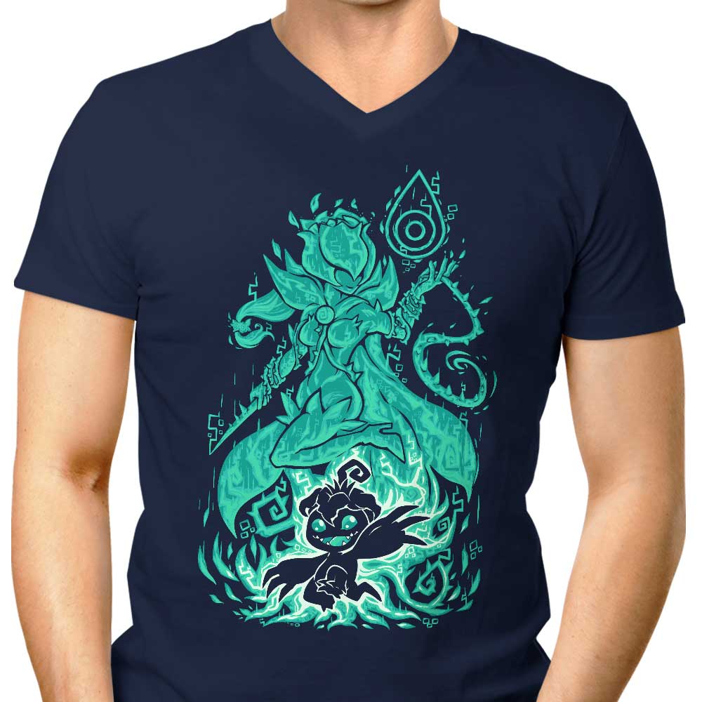 TechraNova's Men's Digital Sincerity Within V - Neck T - Shirt