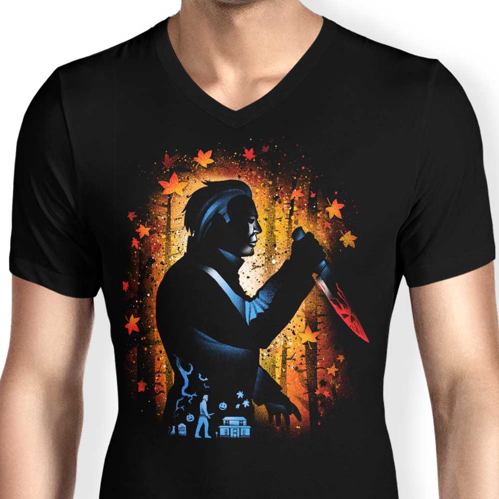 Alemaglia Men's V-Neck Halloween Killer T-Shirt