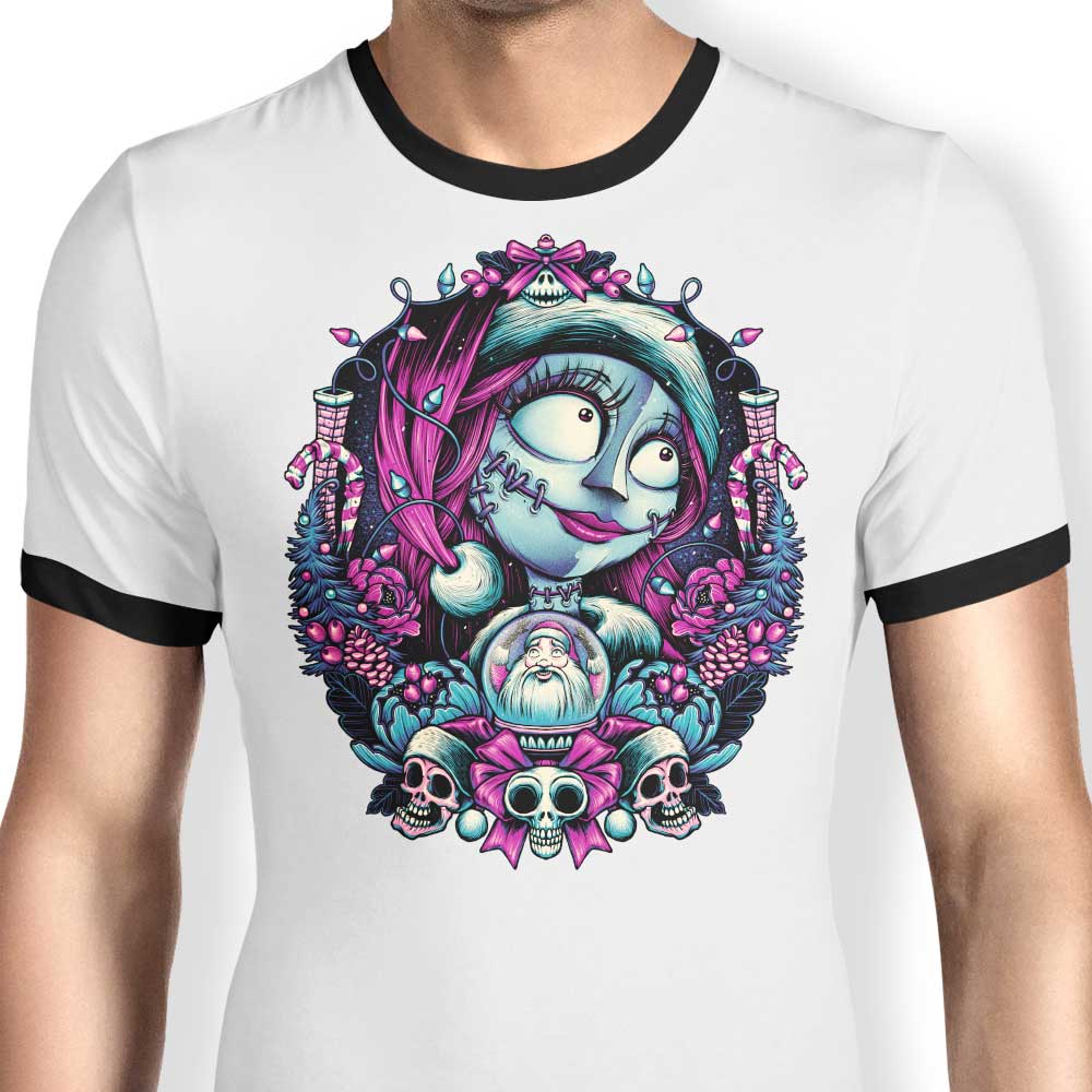 Christmas Ragdoll Design Ringer Style T-Shirt for Fashion Lovers