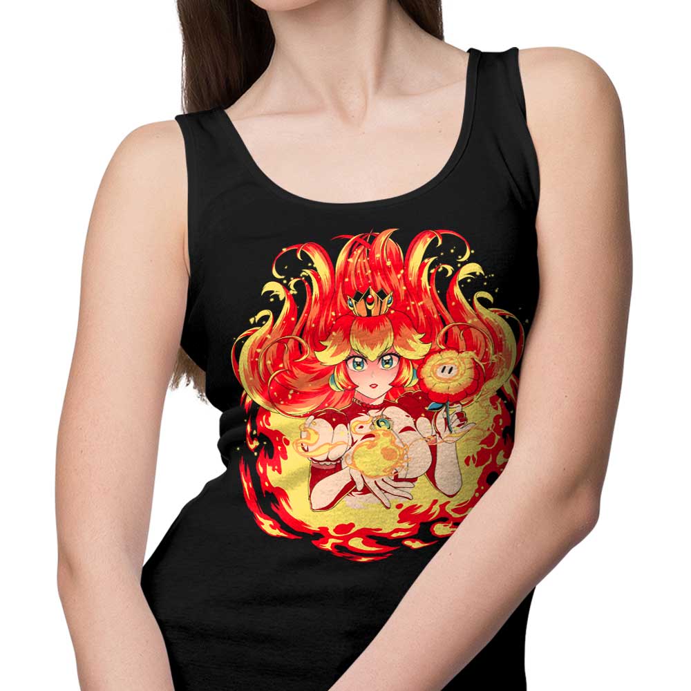 Coinbox Tees' Soft and Comfortable Peach Fire Tank Tops for Men and Women