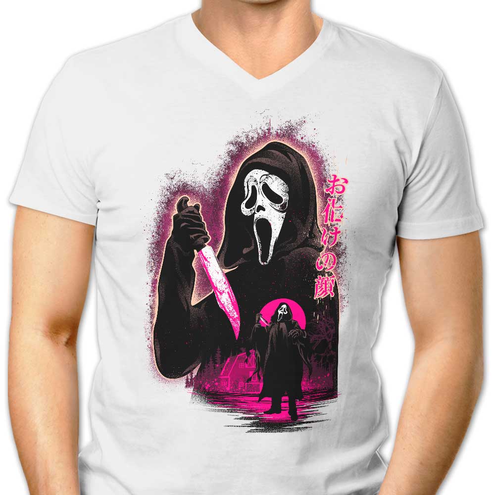 Men's V-Neck T-Shirt Inspired by the Attack on Woodsboro