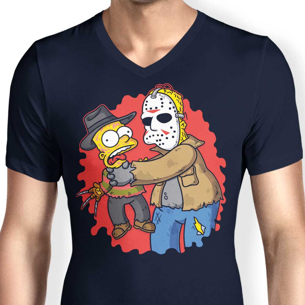 Why You Little Freddy - Stylish Men's V-Neck T-Shirt