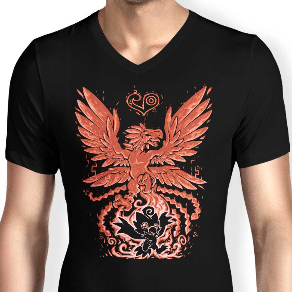 TechraNova Men's Stylish V-Neck - Digital Love Within