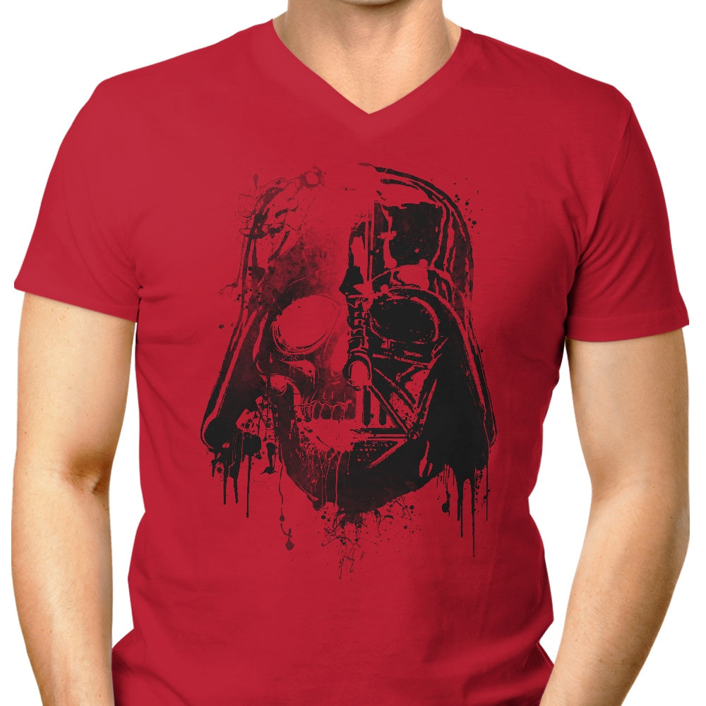 Stylish Men's V-Neck Darth Skull T-Shirt