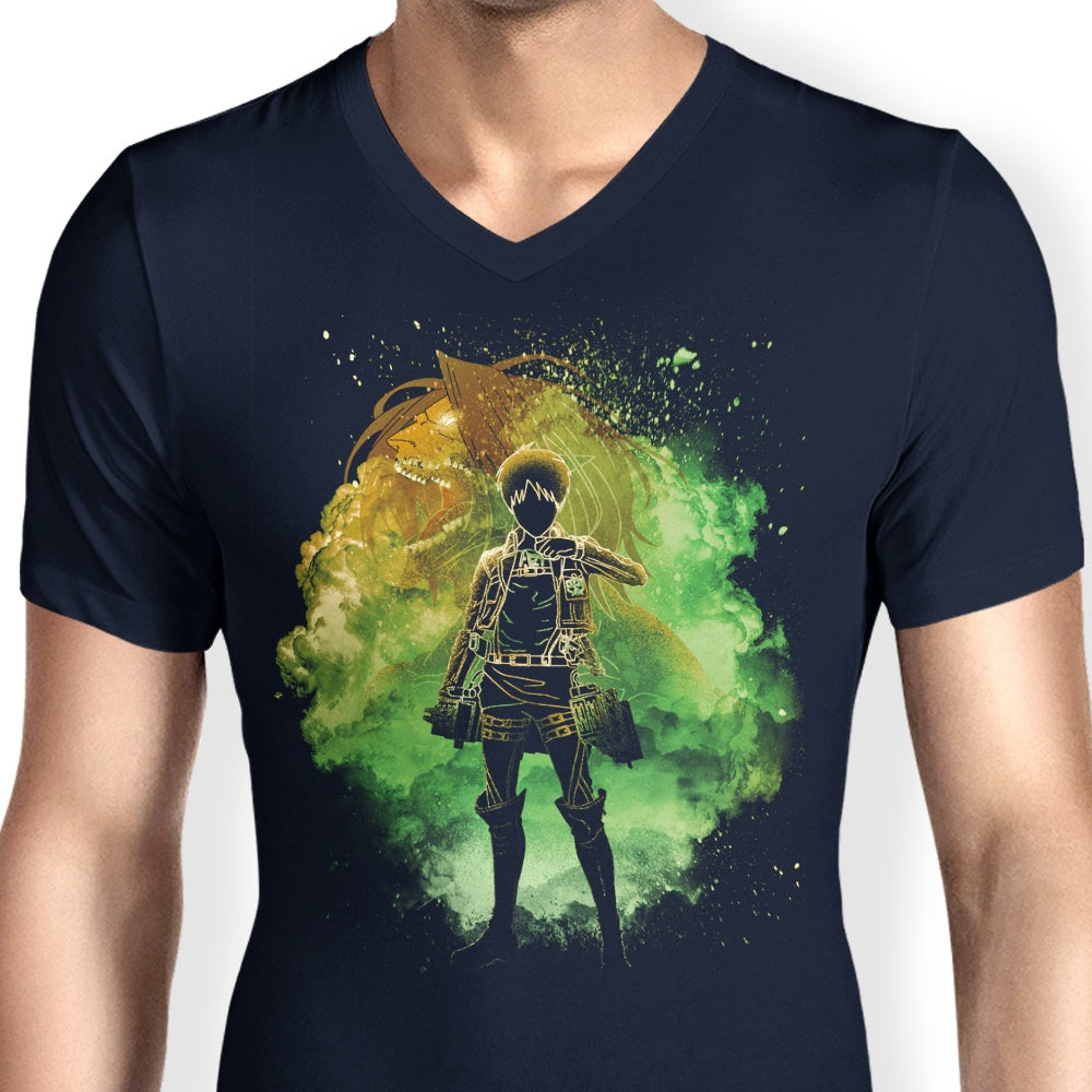 Men's Stylish V-Neck - The Essence of Attack