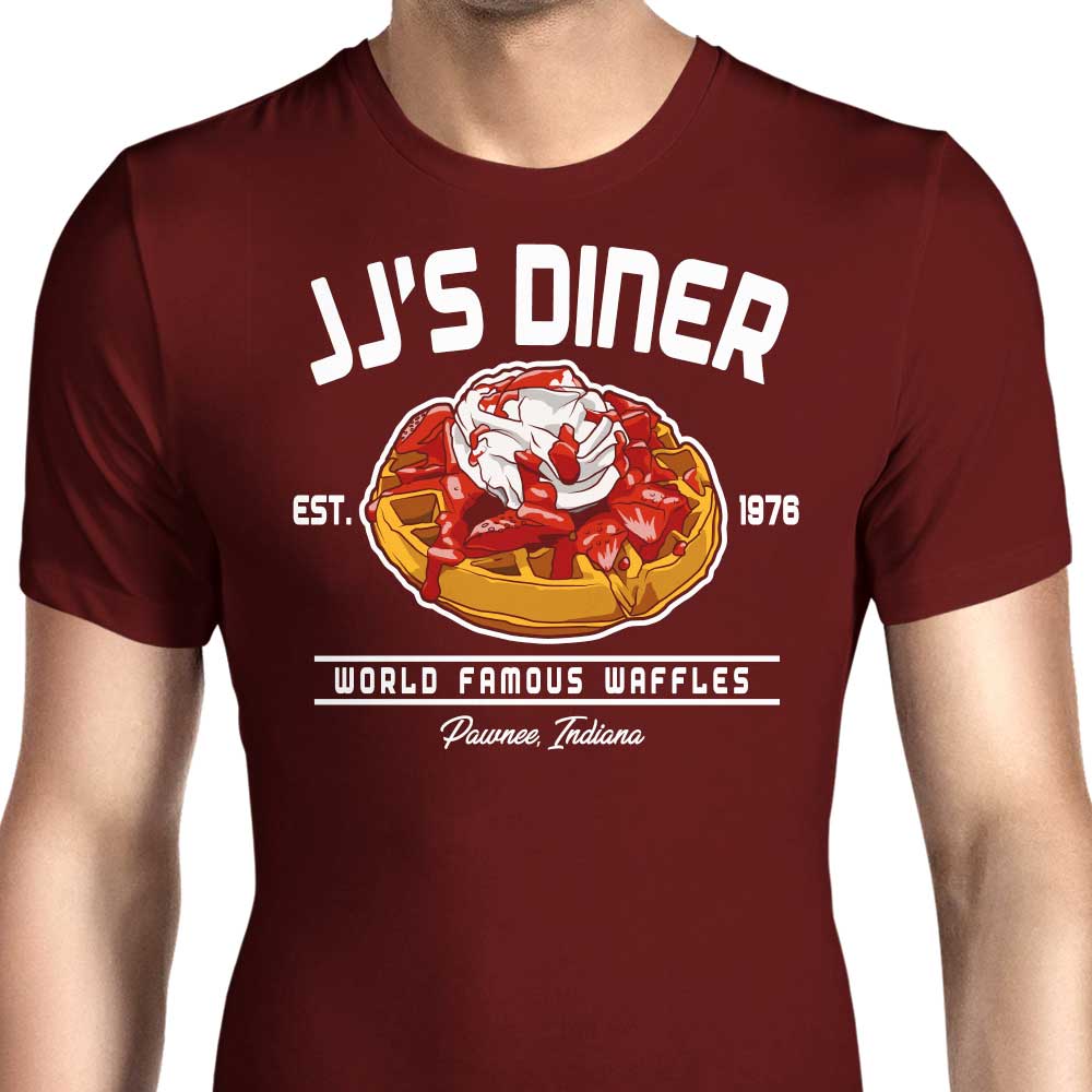 CoD Designs' Renowned JJ's Famous Waffles Brand Men's Clothing - T-Shirts and Premium T-Shirts