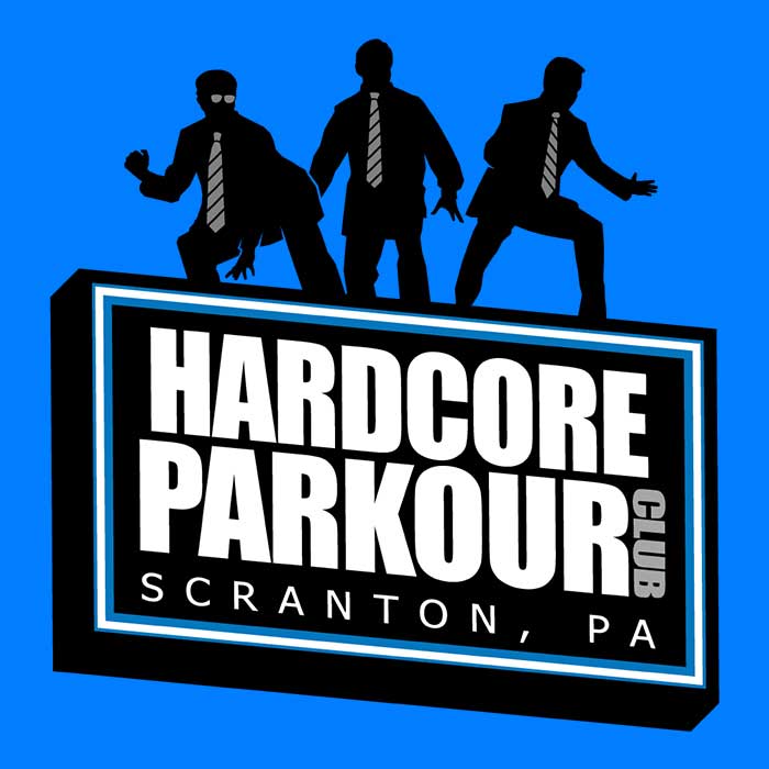 Hardcore Parkour-themed Men's Ringer Style T-Shirt