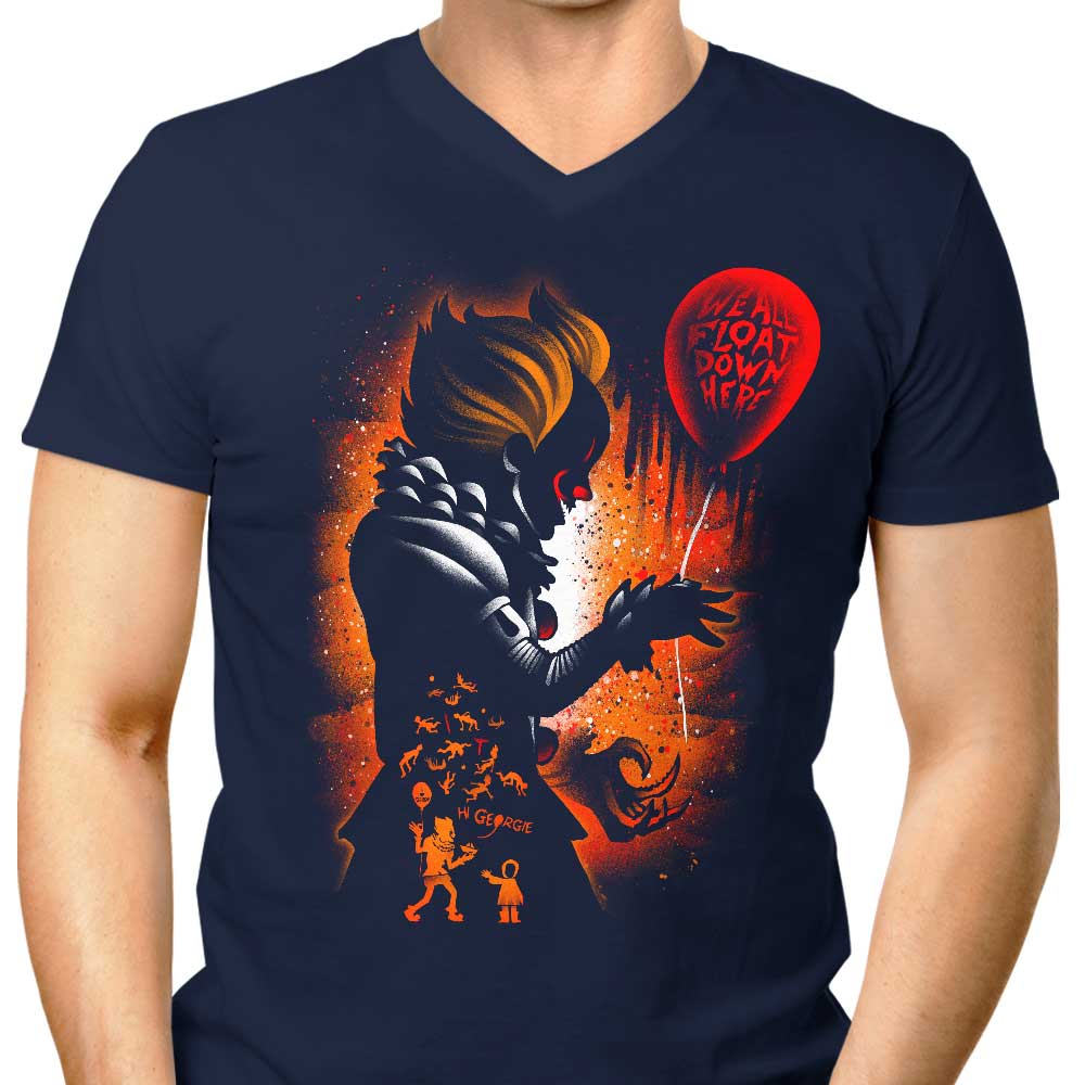 Men's Stylish V-Neck Dancing Clown T-Shirt