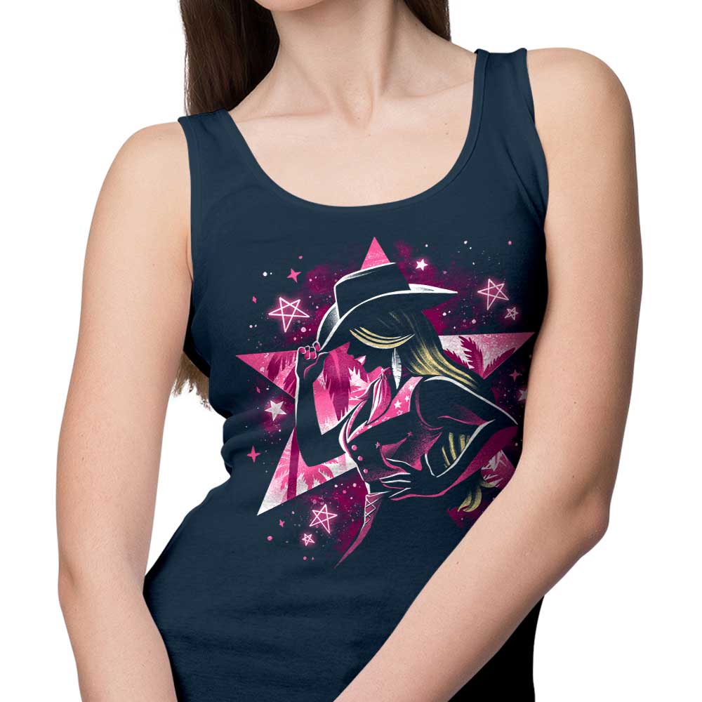 Comfortable Alemaglia Malibu Cowgirl Unisex and Women's Tank Tops