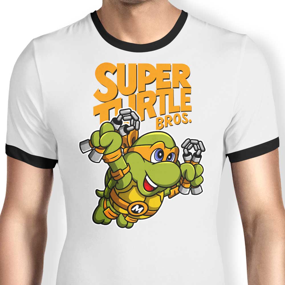 Punksthetic Super Mikey Bros Men's Ringer Cotton T-Shirt, S - 4XL