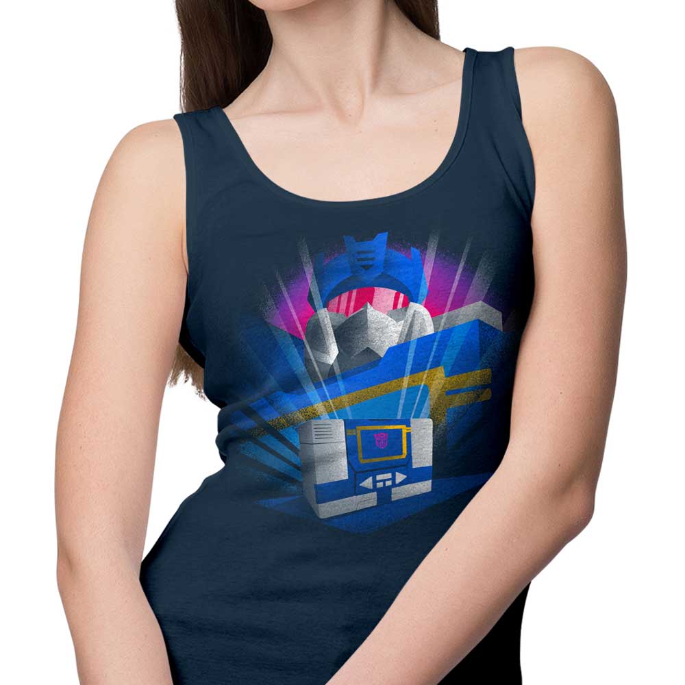 Stylish Cassette Tape Design Tank Top for Fashion Enthusiasts