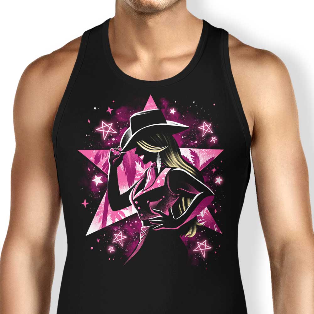 Comfortable Alemaglia Malibu Cowgirl Unisex and Women's Tank Tops