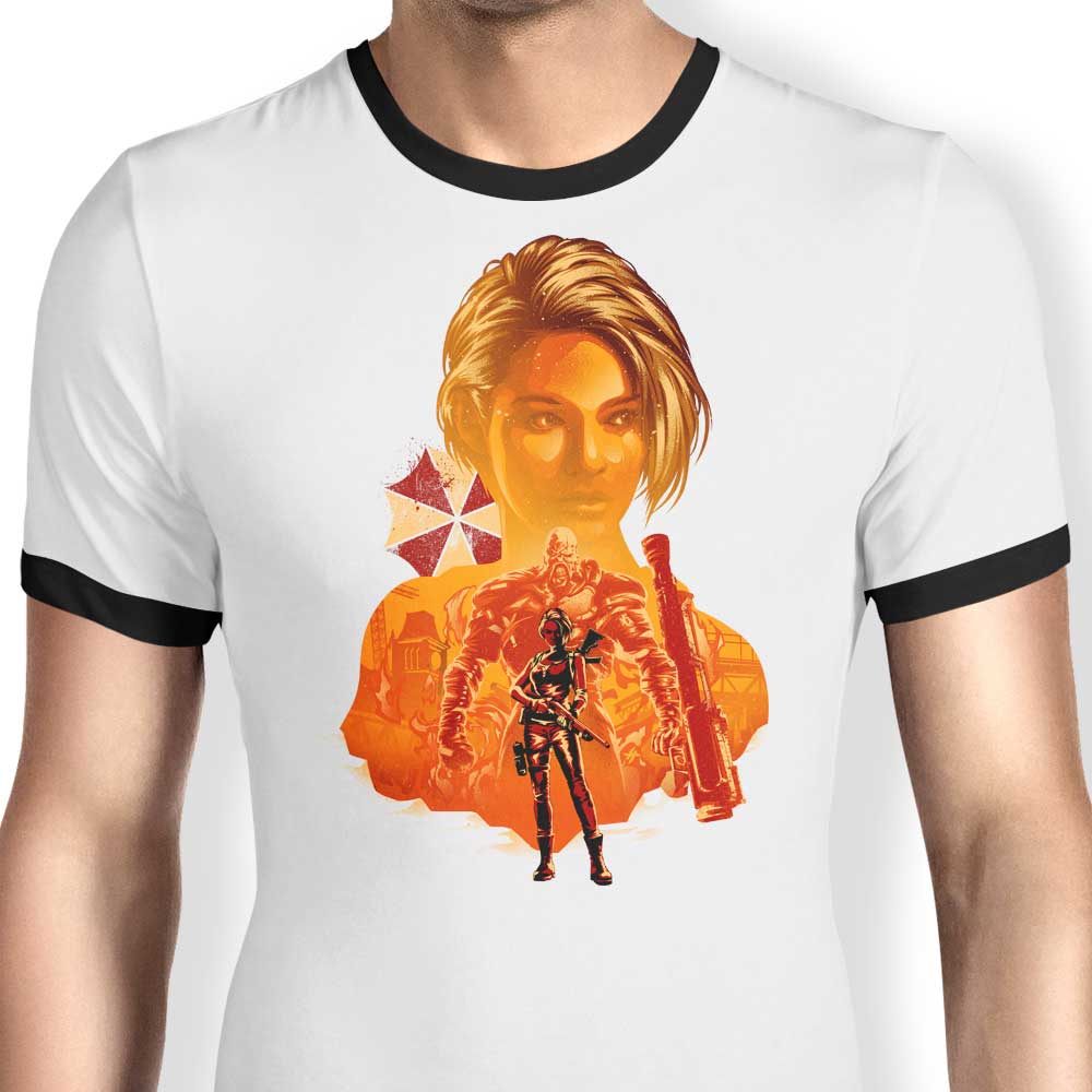 Resident Jill - Stylish Ringer Design T-Shirt for Fashion Lovers