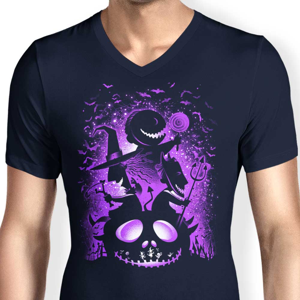 Alemaglia Men's V-Neck 'Trick or Treaters' T-Shirt