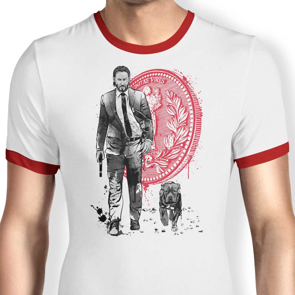 Lone Hitman and Cub Inspired Ringer Style Men's T-Shirt