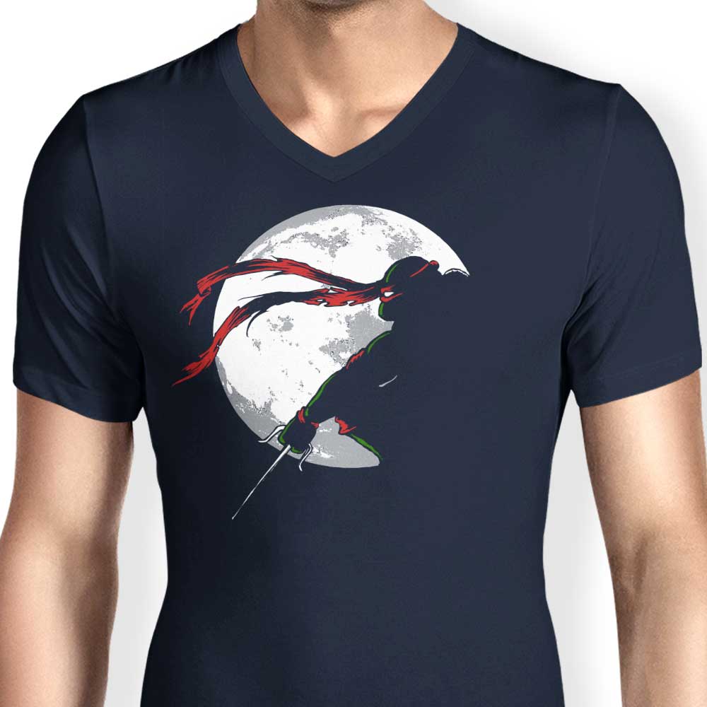 TwistMedia's Moon Sai Men's Fashionable V-Neck T-Shirt