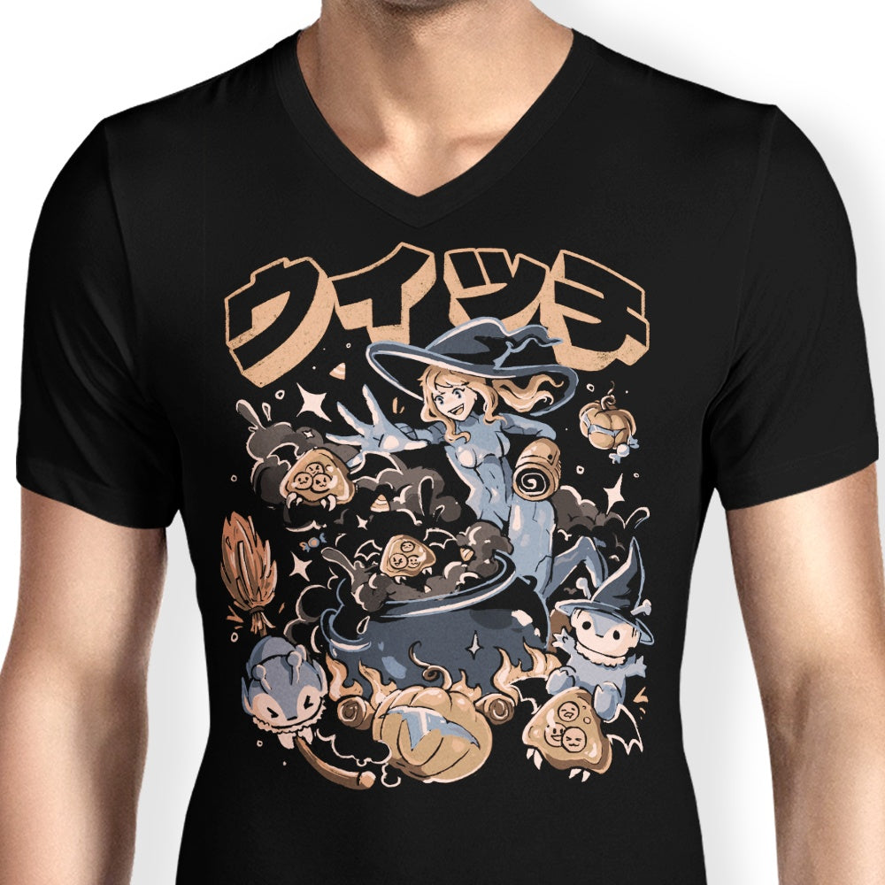 Men's Spooky-themed V-Neck Hunting T-Shirt - Spooky Hunter