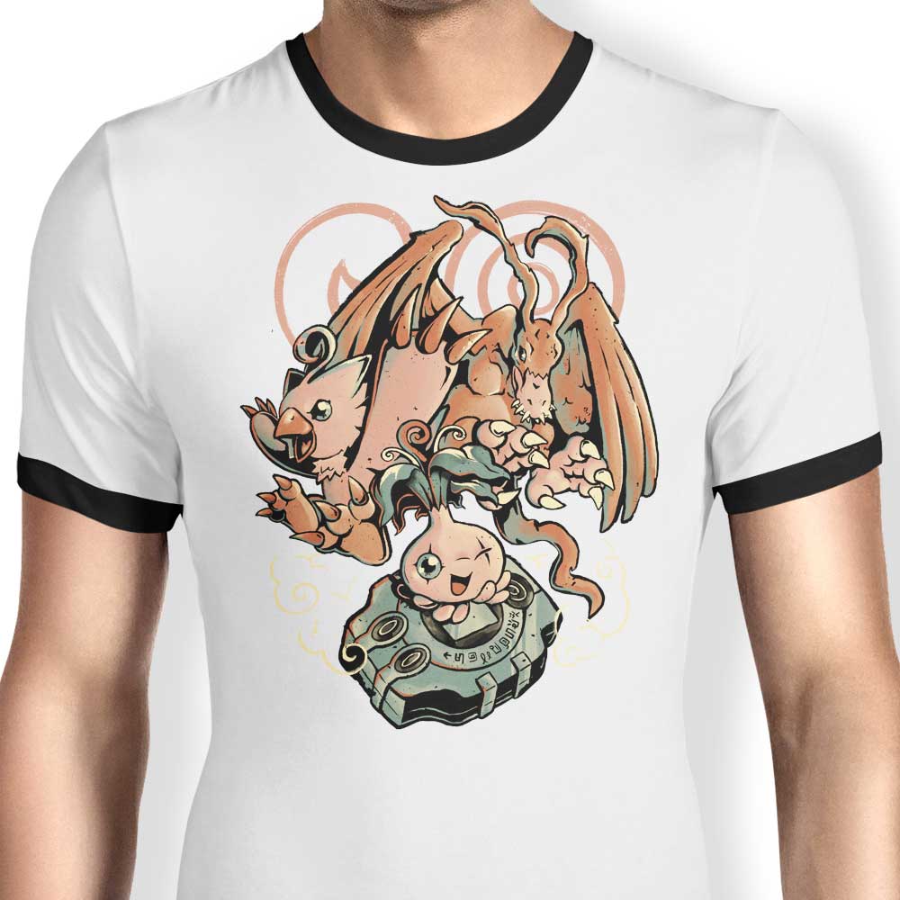 Edu.ely's Innovative Digital Bird Evolution Ringer T - Shirt