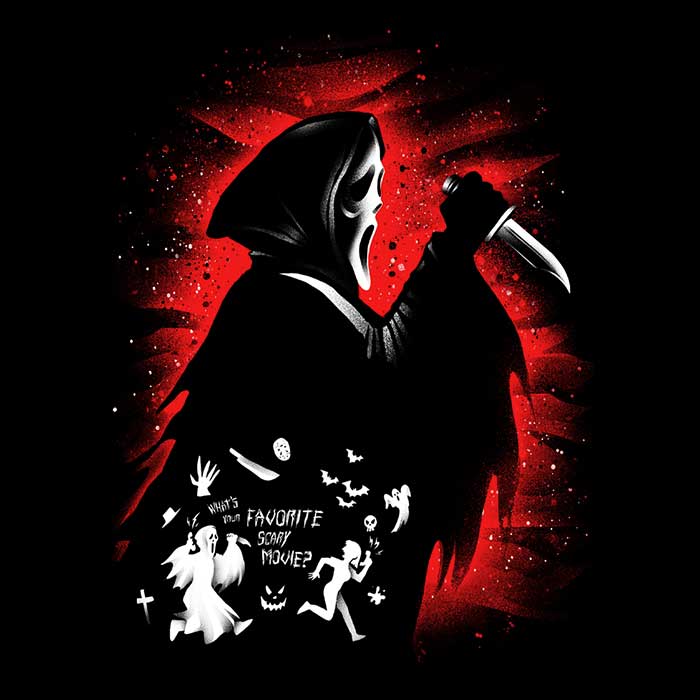 Men's Ghost Face Inspired V-Neck T-Shirt
