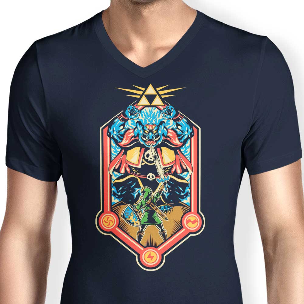 Men's V-Neck - The Epic Tale of Strength and Bravery