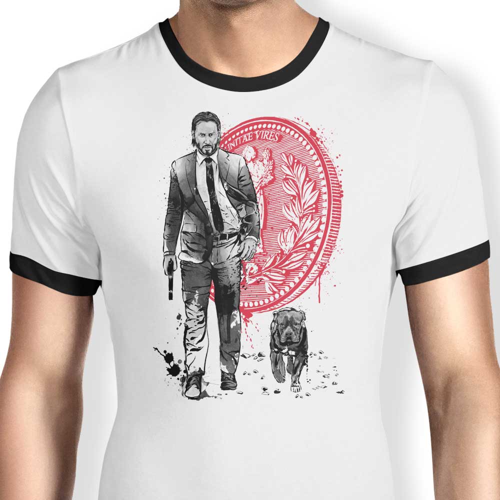 Lone Hitman and Cub Inspired Ringer Style Men's T-Shirt