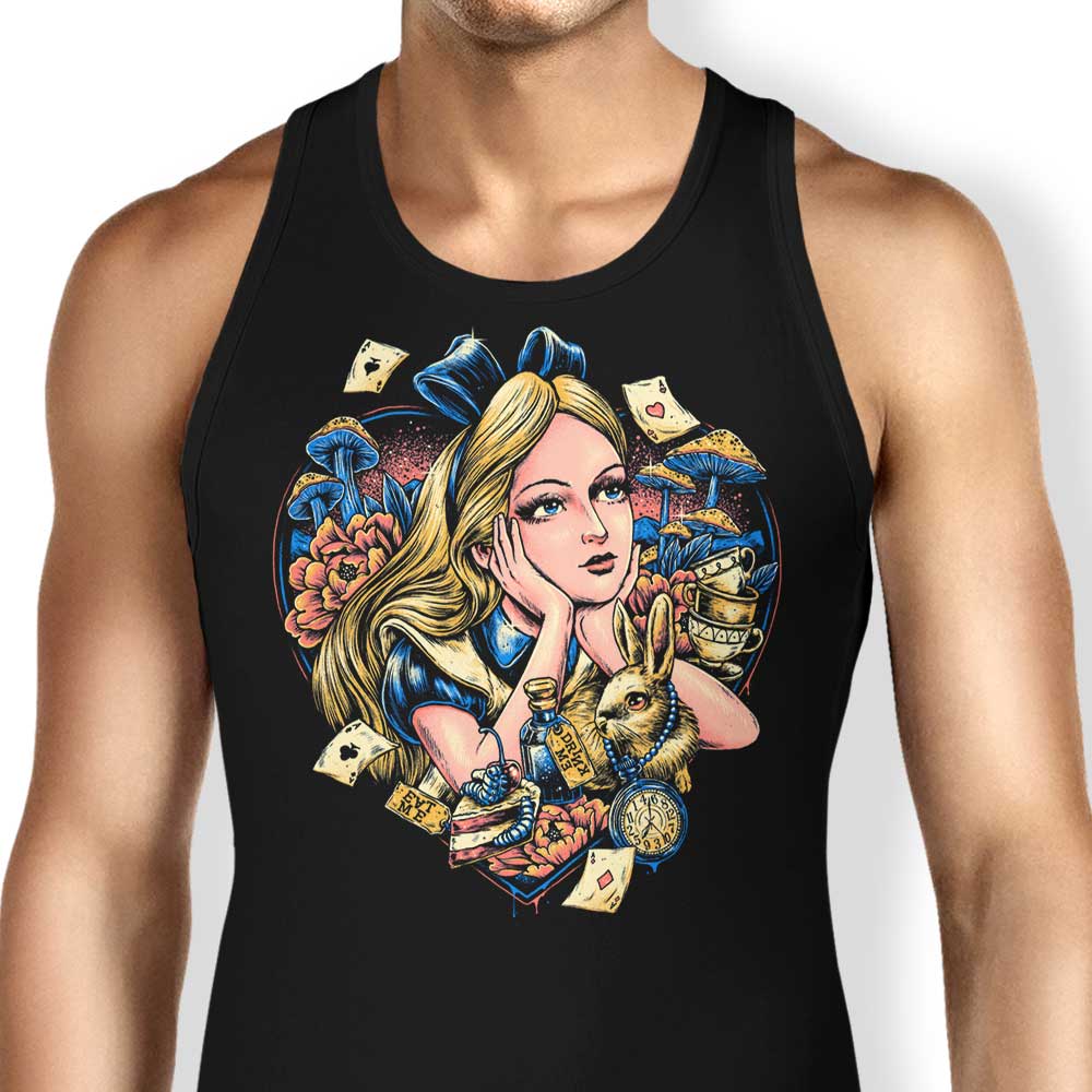 Comfortable Glitchygorilla Curious Heart Tank Tops for Men and Women
