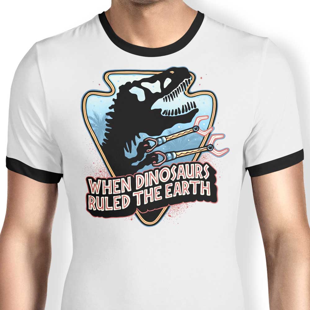 Ringer T-Shirt Inspired by the Era When Dinosaurs Dominated the Earth