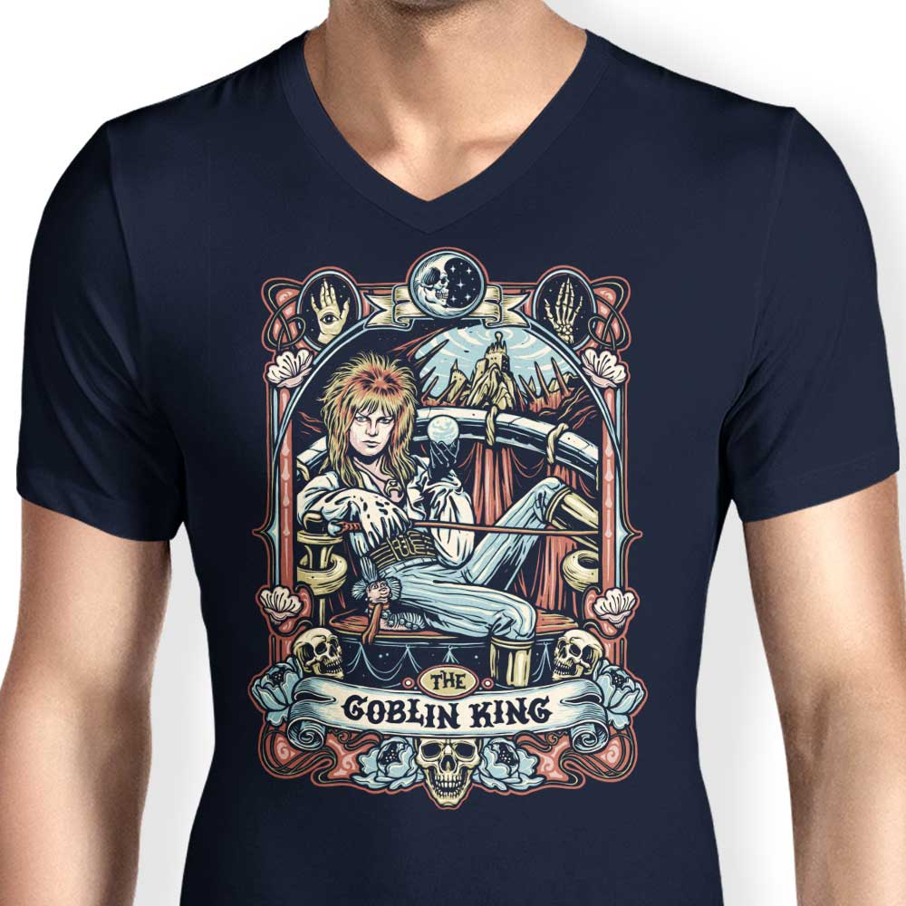 Men's V-Neck T-Shirt Inspired by The Goblin King