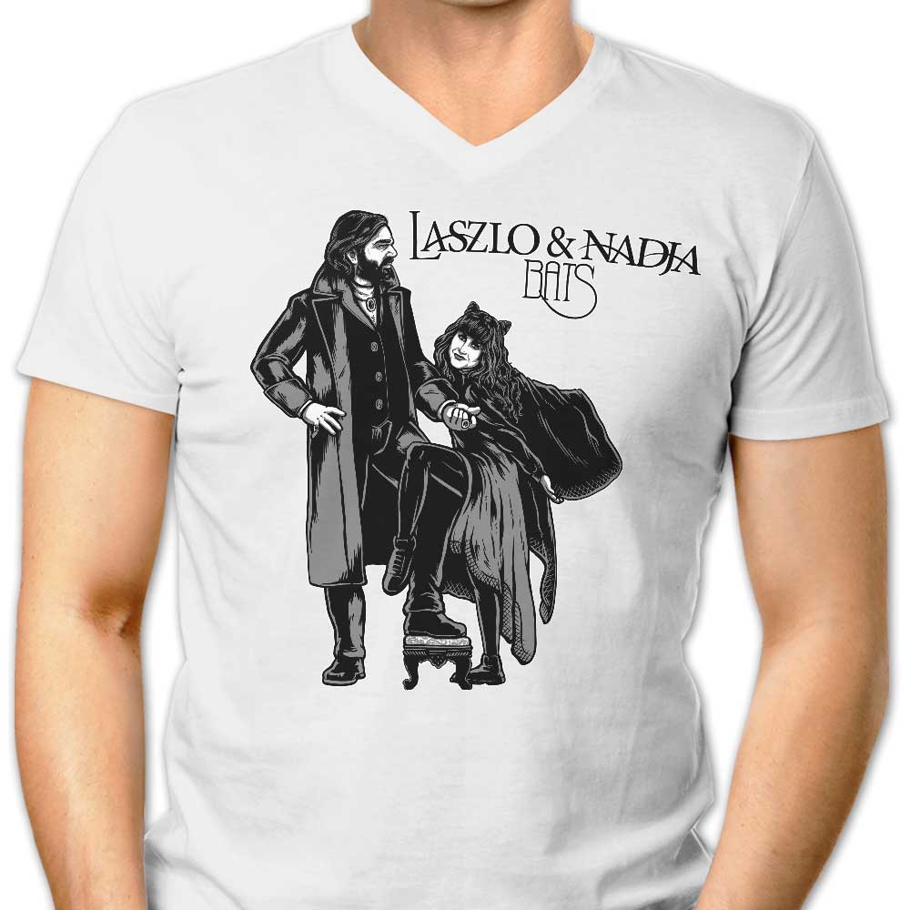 Men's Stylish V-Neck T-Shirt Inspired by Laszlo and Nadja
