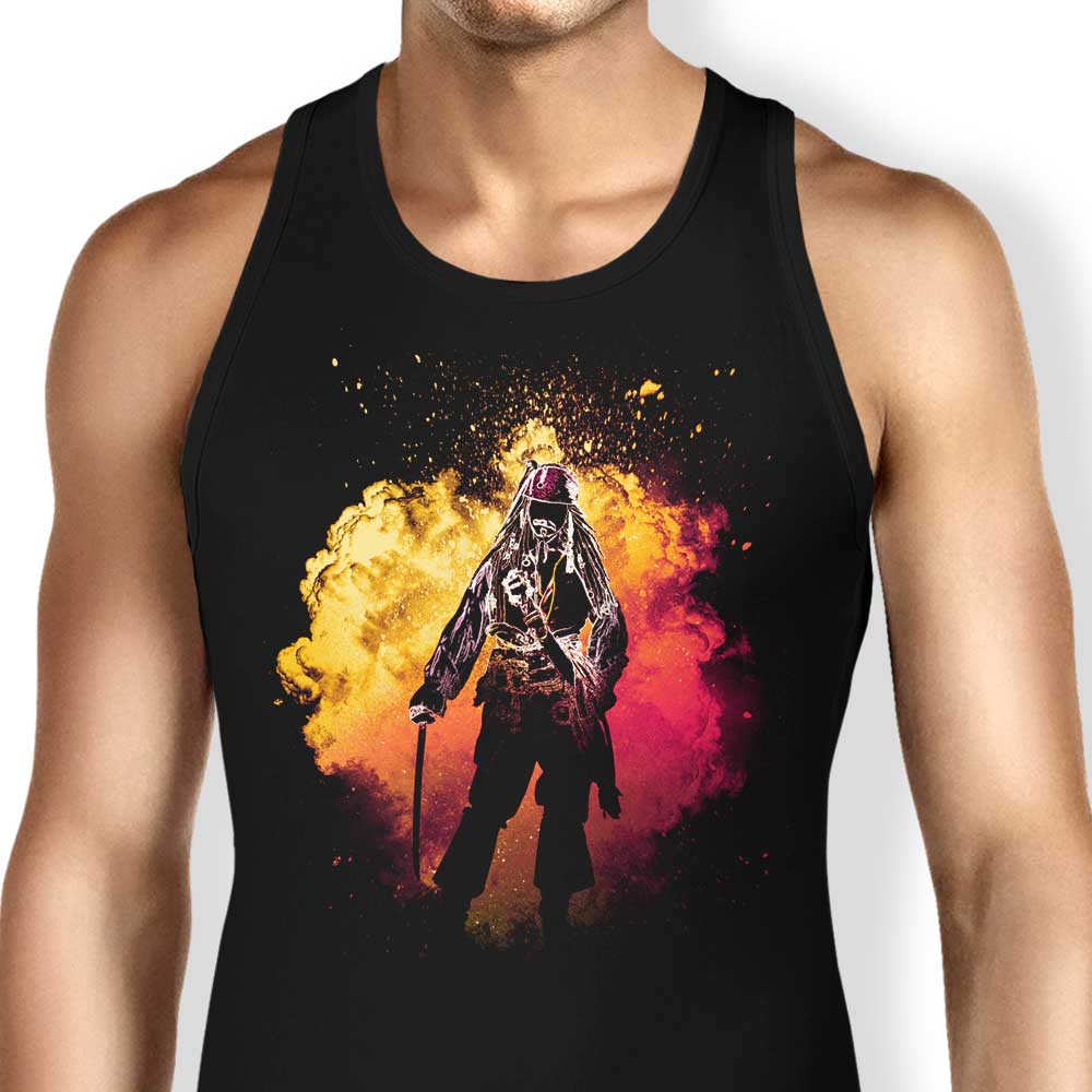 Donnie Illustrations' Soul of the Black Pearl-themed Men's and Unisex/Women's Tank Tops