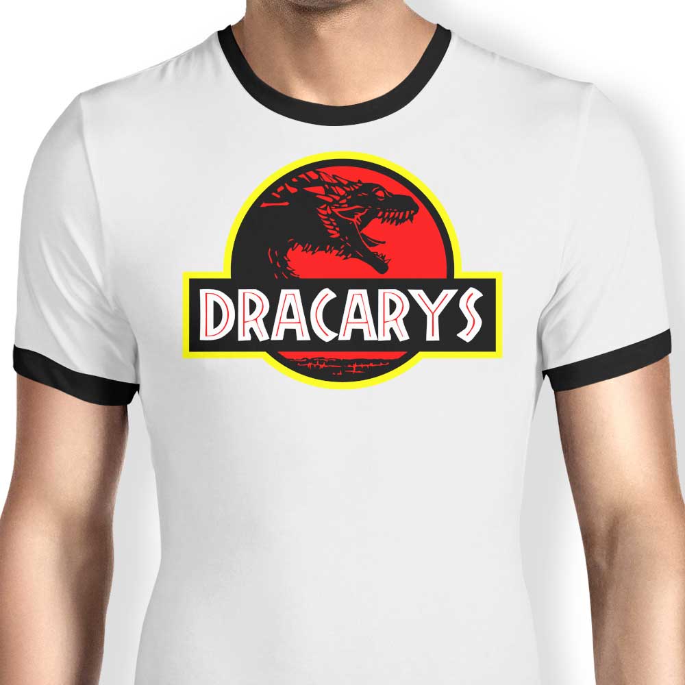 CoD Designs Men's Dracarys Park Ringer T - Shirt in S to 4XL Sizes