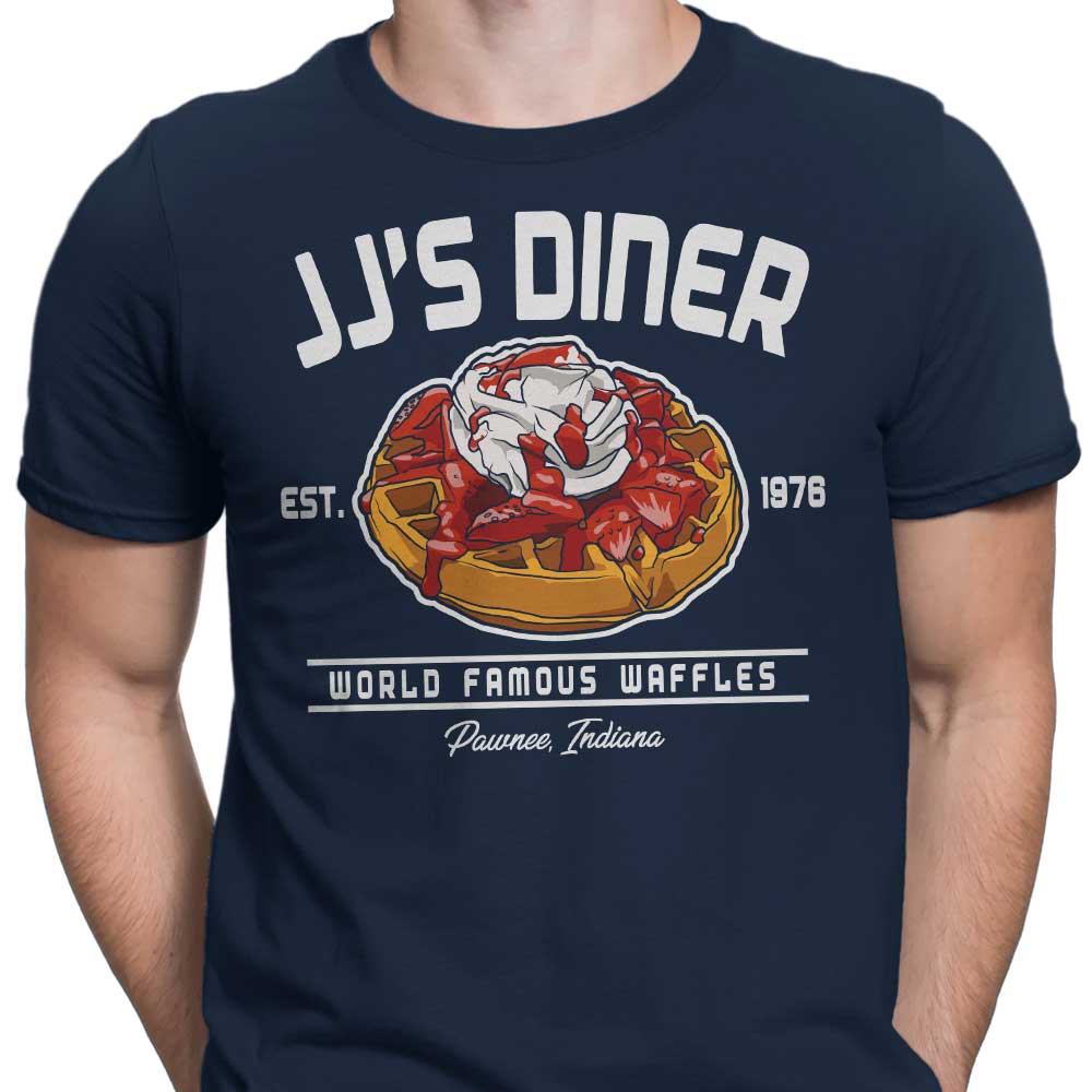 CoD Designs' Renowned JJ's Famous Waffles Brand Men's Clothing - T-Shirts and Premium T-Shirts
