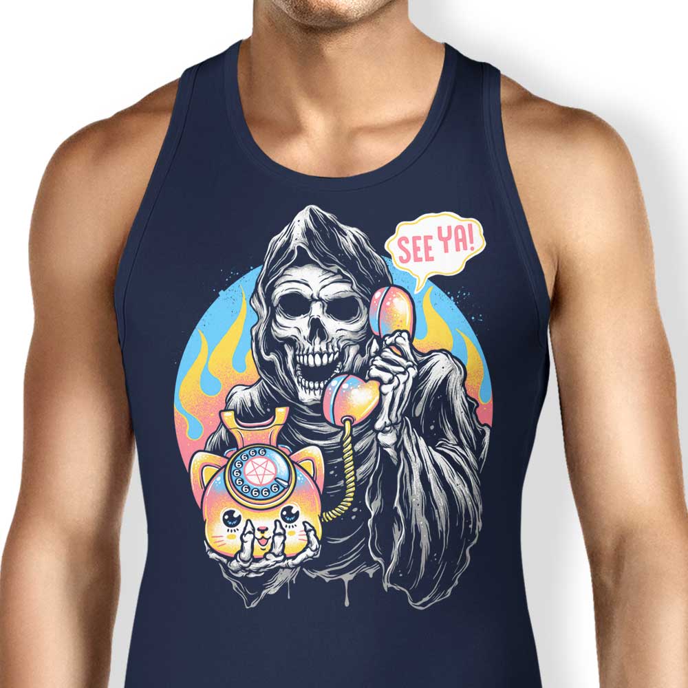 Glitchygorilla's 'Death is Calling' Comfortable Men's/Unisex and Women's Tank Tops