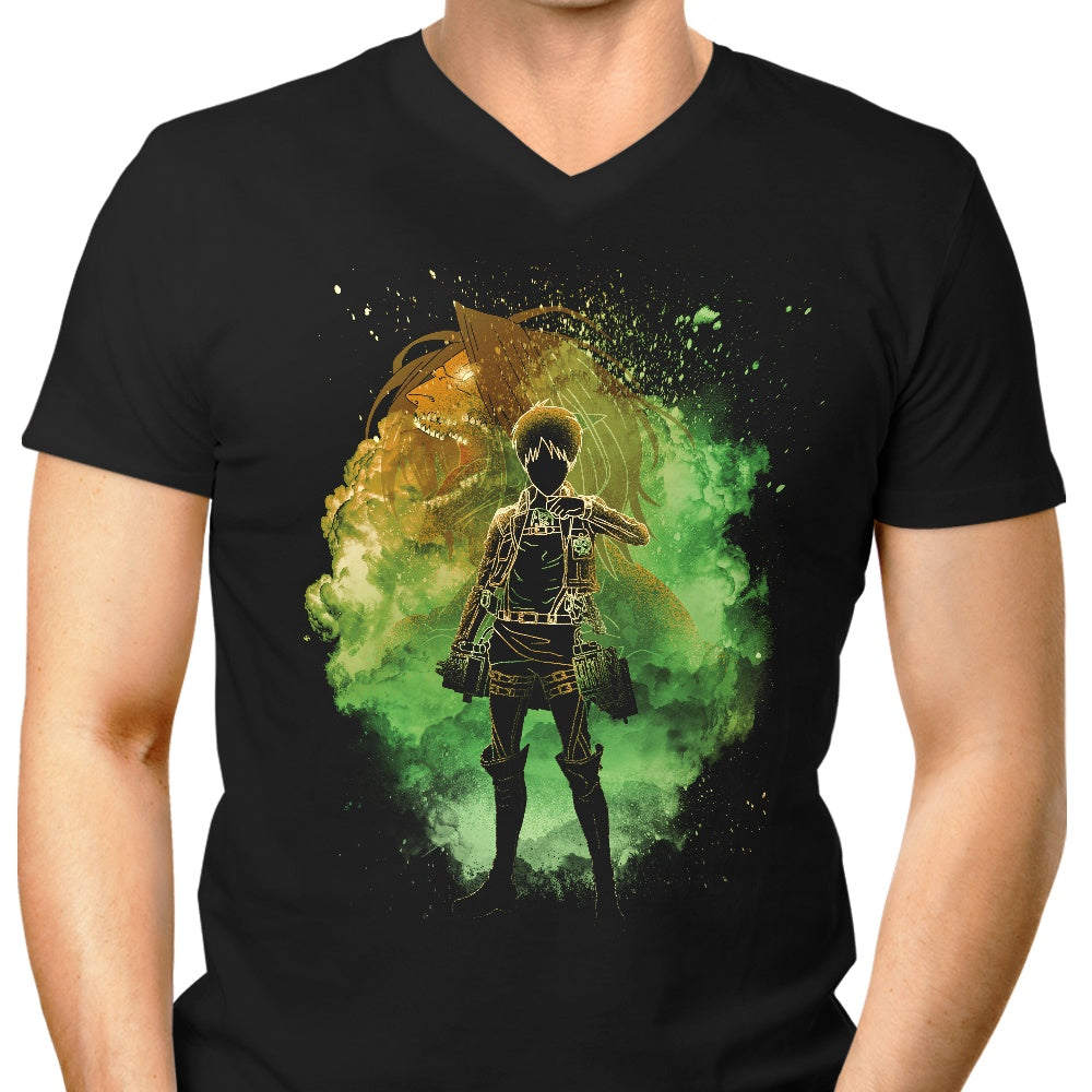 Men's Stylish V-Neck - The Essence of Attack