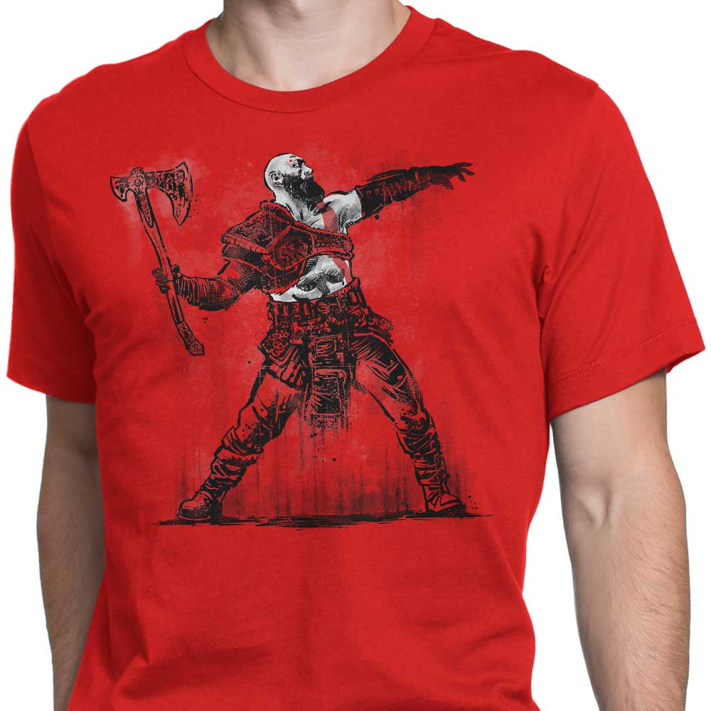 Zascanauta Men's God Throwing Axe T-Shirts in Various Sizes