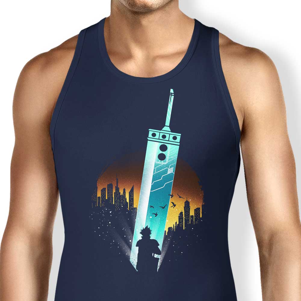 Fantasy-themed Sword Print Tank Top for Fashion Enthusiasts