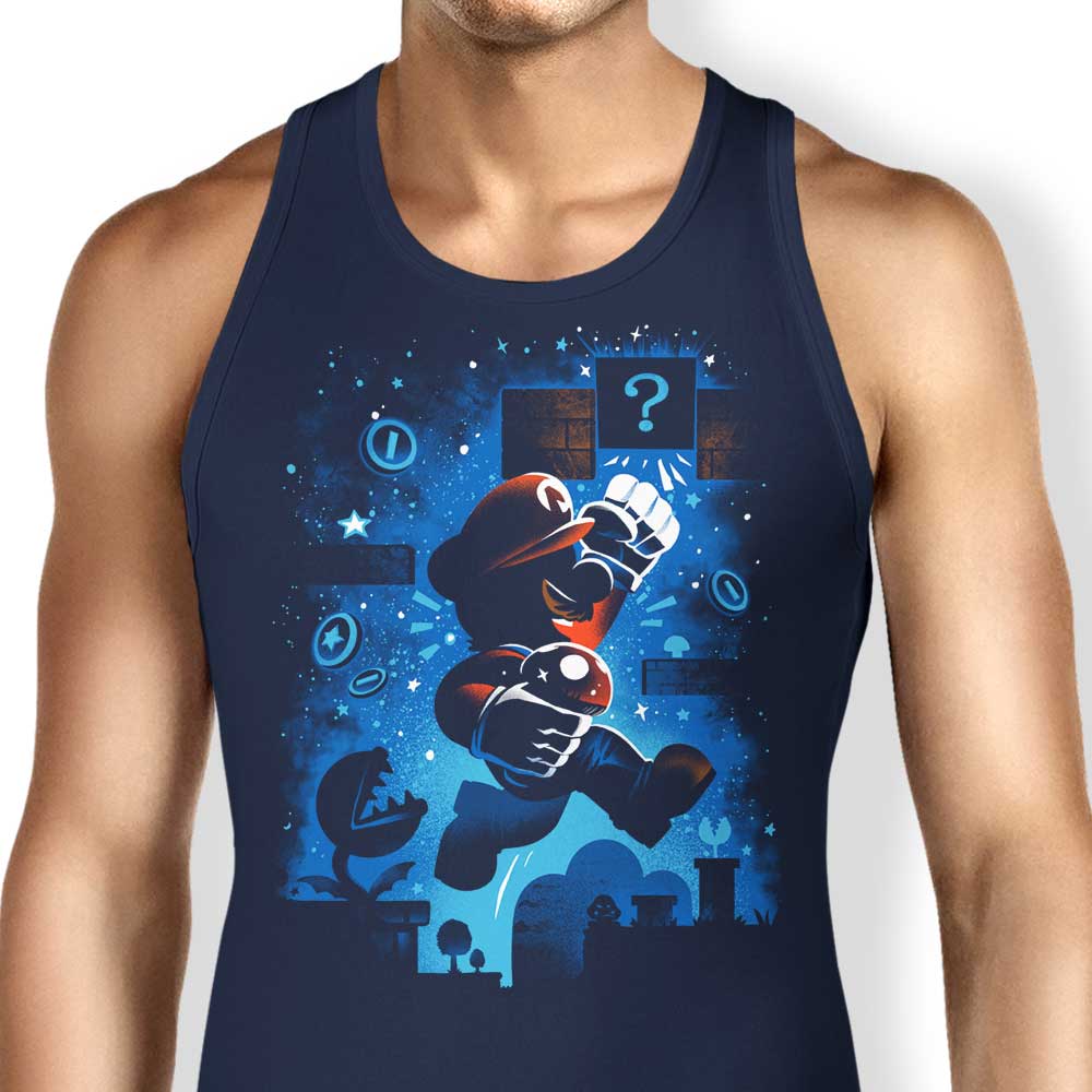 The Red-colored Plumber-themed Tank Top for Casual Wear