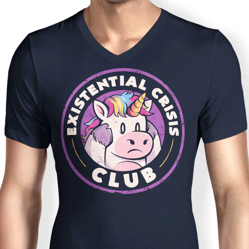 Men's Fashionable V-Neck T-Shirt from Existential Crisis Club