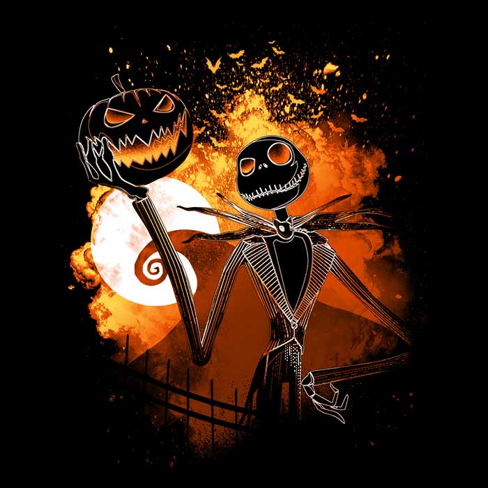Men's Stylish V-Neck T-shirt with the Soul of the Pumpkin King
