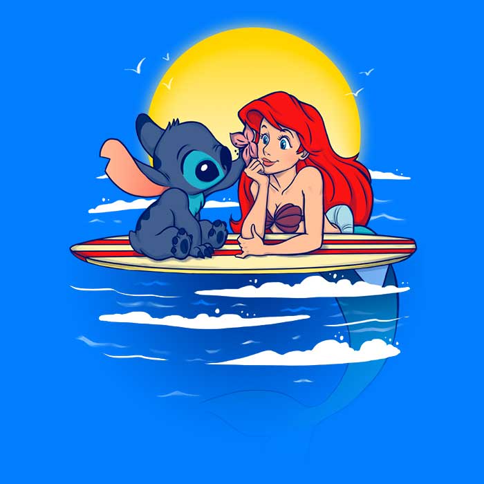 Aloha Mermaid Men's Stylish Ringer T - Shirt