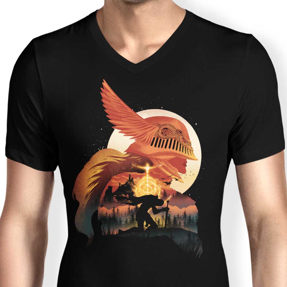Men's Distressed V-Neck - The Tarnished Warrior Style