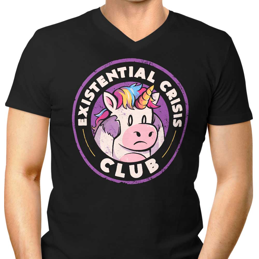 Men's Fashionable V-Neck T-Shirt from Existential Crisis Club