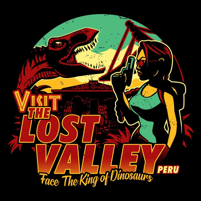 Men's Stylish V-Neck T-Shirt Inspired by The Lost Valley