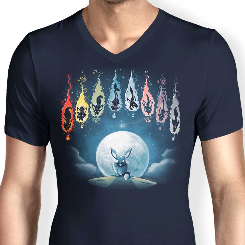 Vallina84's Stylish Men's V-Neck - Evolutionary Comets Design