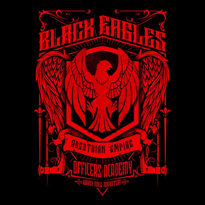 Stylish Black Eagles Officer-themed Men's Ringer T-Shirt