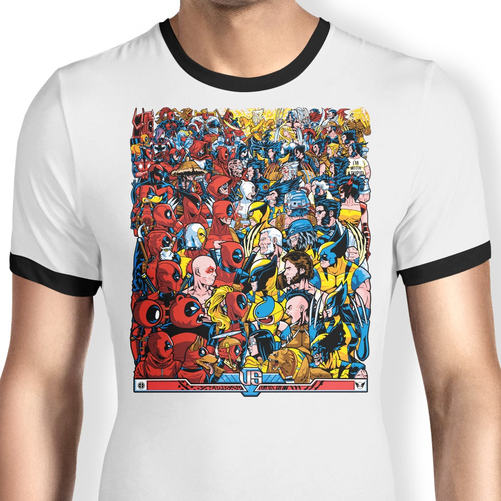 Prime Premne Design - Stylish Swords and Claws Ringer T-Shirt