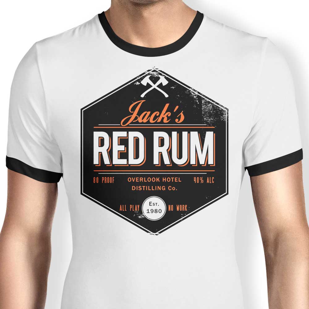 Jack's Red Rum Men's Stylish Ringer T-Shirt for Fashionable Wear